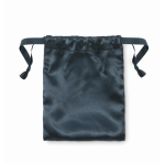 Suave antifaz hecho de poliéster con bolsa de cierre a juego color gris oscuro cuarta vista