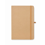 Libreta de hojas lisas con notas adhesivas y tarjetero por dentro A5 color beige