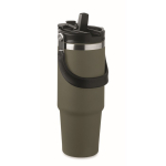 Vaso de doble pared con pajita, boquilla y asa de transporte 850ml