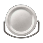 Botella de acero inoxidable reciclado ideal para agua 500ml color blanco tercera vista