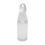 Botella de agua de plástico reciclado con asa de transporte 800ml color transparente