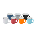 Taza de cerámica vintage con borde en color negro 240ml color azul marino segunda vista varios colores