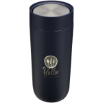 Vaso térmico de acero inoxidable con apertura pulsador 350ml vista impresión tampografía