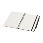 Cuaderno de tapa dura de plástico reciclado A5 hojas a rayas color negro segunda vista