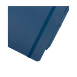 Cuaderno de tapa dura de plástico reciclado A5 hojas a rayas color azul marino vista detalle 1