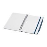 Cuaderno de tapa dura de plástico reciclado A5 hojas a rayas color azul marino segunda vista