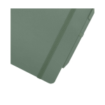 Cuaderno de tapa dura de plástico reciclado A5 hojas a rayas color verde pastel vista detalle 1