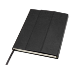 Libreta de tapa dura de plástico reciclado A5 hojas a rayas color negro
