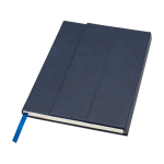 Libreta de tapa dura de plástico reciclado A5 hojas a rayas color azul marino