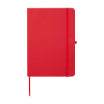 Cuaderno con esquinas redondeadas y tapa suave A5 hojas a rayas color rojo segunda vista frontal