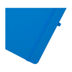 Cuaderno con esquinas redondeadas y tapa suave A5 hojas a rayas color azul claro vista detalle 1