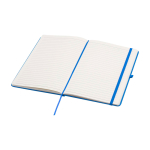 Cuaderno con esquinas redondeadas y tapa suave A5 hojas a rayas color azul claro segunda vista