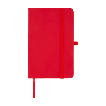 Libreta de tapa dura con cubierta de tacto suave A6 hojas a rayas color rojo segunda vista frontal