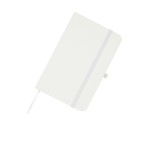 Libreta de tapa dura con cubierta de tacto suave A6 hojas a rayas color blanco vista detalle 1