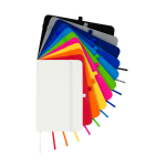 Libreta de tapa dura con cubierta de tacto suave A6 hojas a rayas color blanco segunda vista varios colores