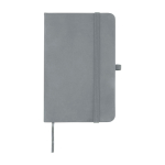 Libreta de tapa dura con cubierta de tacto suave A6 hojas a rayas color gris segunda vista frontal