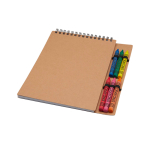 Cuaderno de espiral con tapa blanda y ceras incorporadas color natural