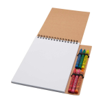 Cuaderno de espiral con tapa blanda y ceras incorporadas color natural segunda vista