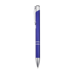 Bolígrafo de aluminio reciclado con acabado lacado tinta azul color azul real