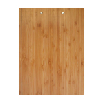 Portapapeles sostenible de bambú con clip incorporado para sujetar color natural segunda vista trasera