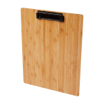 Portapapeles sostenible de bambú con clip incorporado para sujetar color natural segunda vista