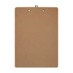 Portapapeles hecho de fibra de densidad media con clip sujetador color natural segunda vista trasera