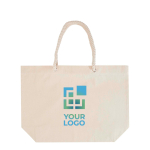 Bolsa de playa de algodón reciclado con asas de cuerda 270 g/m2 vista principal