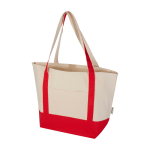 Bolsa multiuso de algodón reciclado con asas dobles 320 g/m2 color rojo