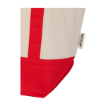 Bolsa multiuso de algodón reciclado con asas dobles 320 g/m2 color rojo vista detalle 1