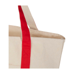 Bolsa multiuso de algodón reciclado con asas dobles 320 g/m2 color rojo vista detalle 2