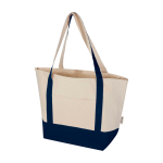 Bolsa multiuso de algodón reciclado con asas dobles 320 g/m2 color azul marino