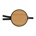 Cable de carga rápida de plástico reciclado y bambú 5 en 1 27W color negro tercera vista frontal