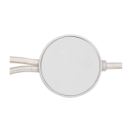 Cable de plástico reciclado y sincronización de datos 27W 5 en 1 color blanco tercera vista frontal