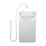 Funda impermeable grande de plástico para móvil con cuerda color transparente segunda vista trasera