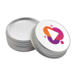 Bálsamo labial con carcasa de aluminio y protección FPS 15 color blanco