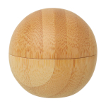 Bálsamo labial de aroma de vainilla con carcasa de bambú FPS 15 color madera segunda vista frontal