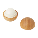 Bálsamo labial de aroma de vainilla con carcasa de bambú FPS 15 color madera segunda vista