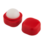Bálsamo labial de vainilla con carcasa de plástico cuadrada FPS 15 color rojo