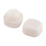 Bálsamo labial de vainilla con carcasa de plástico cuadrada FPS 15 color blanco