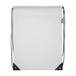 Mochila de cuerdas non-woven duradero y resistente al desgarro 5L color blanco segunda vista frontal