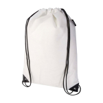 Mochila de cuerdas non-woven duradero y resistente al desgarro 5L color blanco
