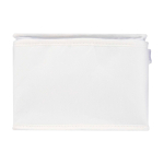 Bolsa térmica de non-woven reciclado para 6 latas y capacidad 4L color blanco segunda vista frontal