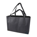 Bolsa de mano extragrande de poliéster reciclado con asas 65L color negro