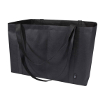 Bolsa de mano extragrande de poliéster reciclado con asas 65L color negro segunda vista