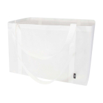 Bolsa de mano extragrande de poliéster reciclado con asas 65L color blanco segunda vista
