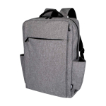 Mochila de poliéster reciclado con compartimento para PC 15” color gris jaspeado