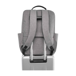 Mochila de poliéster reciclado con compartimento para PC 15” color gris jaspeado tercera vista