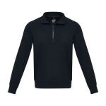 Jersey unisex de tejido reciclado con cremallera corta 280 g/m2 Elevate NXT segunda vista frontal