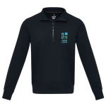 Jersey unisex de tejido reciclado con cremallera corta 280 g/m2 Elevate NXT vista principal