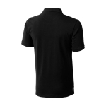 Polo de manga corta de hombre de algodón en piqué 200 g/m2 Elevate Life color negro vista trasera